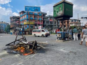 Bild von den Folgen des Protests in Nepal - Quelle Sushanta Rokka via Unsplash